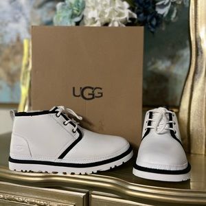 Sold::New UGG Booties size 8 Men or Unisex: White & Black leather
